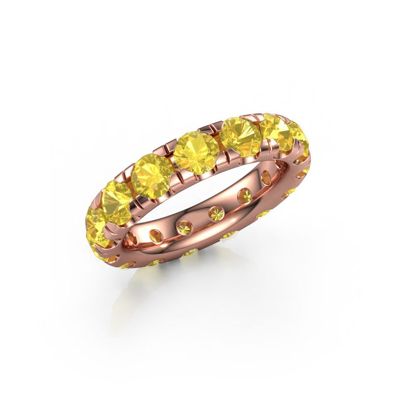 Bague superposable Jackie 4.2 585 or rose saphir jaune 4.2 mm