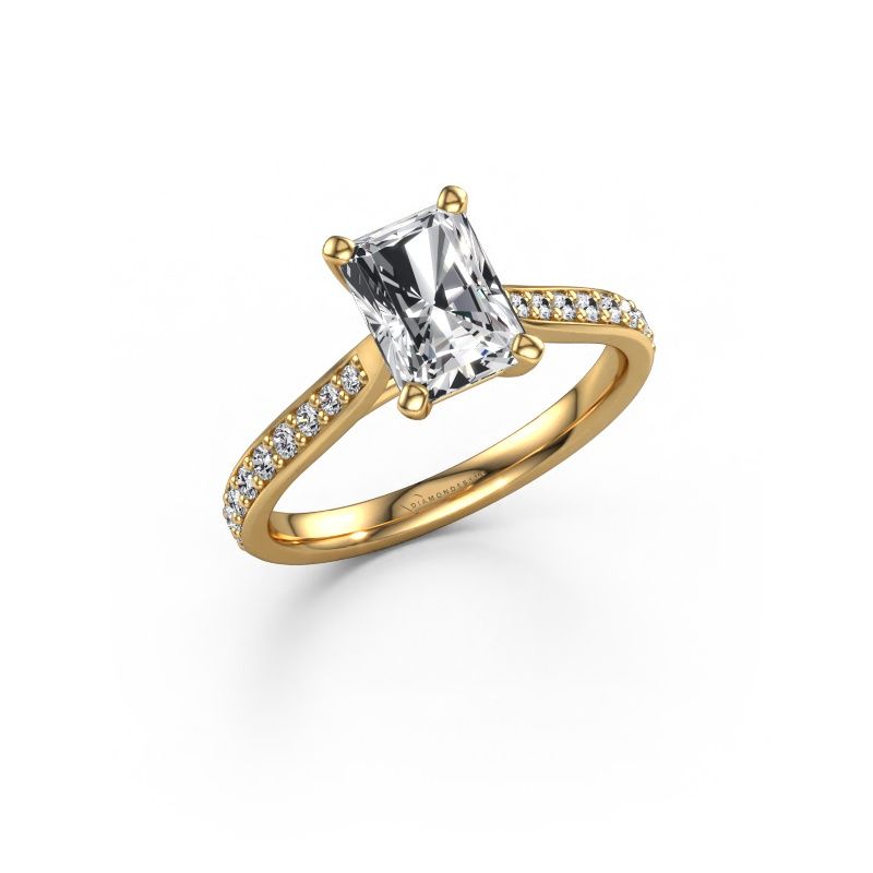 Engagement ring Mignon RAD 2 585 gold lab grown diamond 1.739 crt