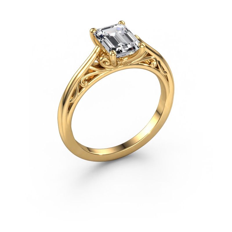 Engagement ring Shannon eme 585 gold lab grown diamond 1.50 crt