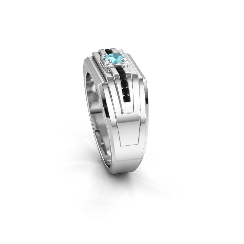 Image de Bague pour homme Oliver<br/>950 platine<br/>Topaze bleue 4 mm