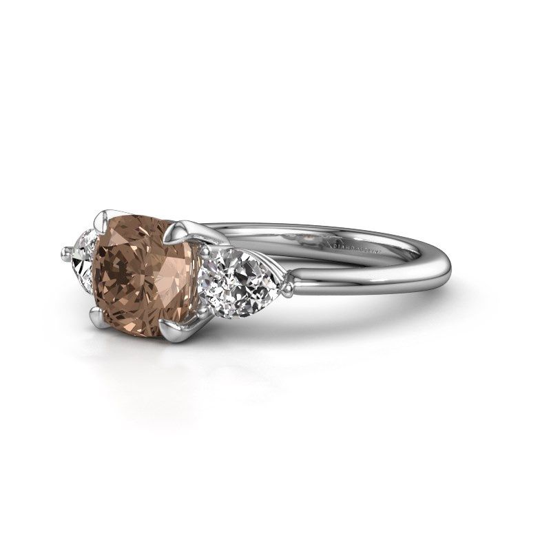 Afbeelding van Verlovingsring Chanou CUS 585 witgoud bruine diamant 2.70 crt