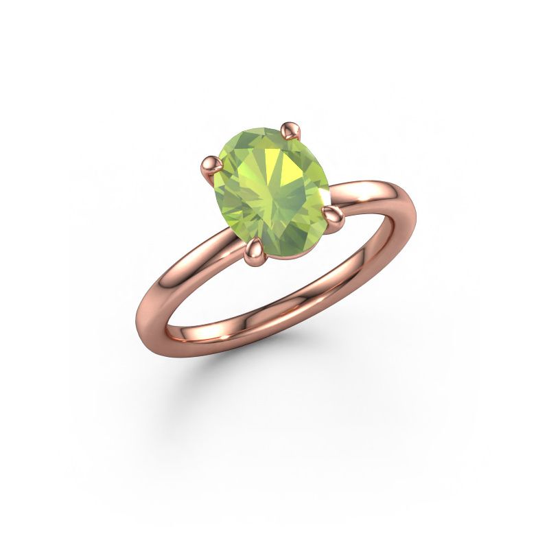 Verlobungsring Simone OVL 1 585 Roségold Peridot 9x7 mm
