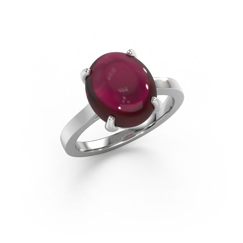 Ring Mallie 1 950 platinum garnet 7x5 mm