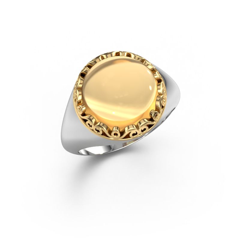Ring Birgit 585 white gold citrin 6 mm