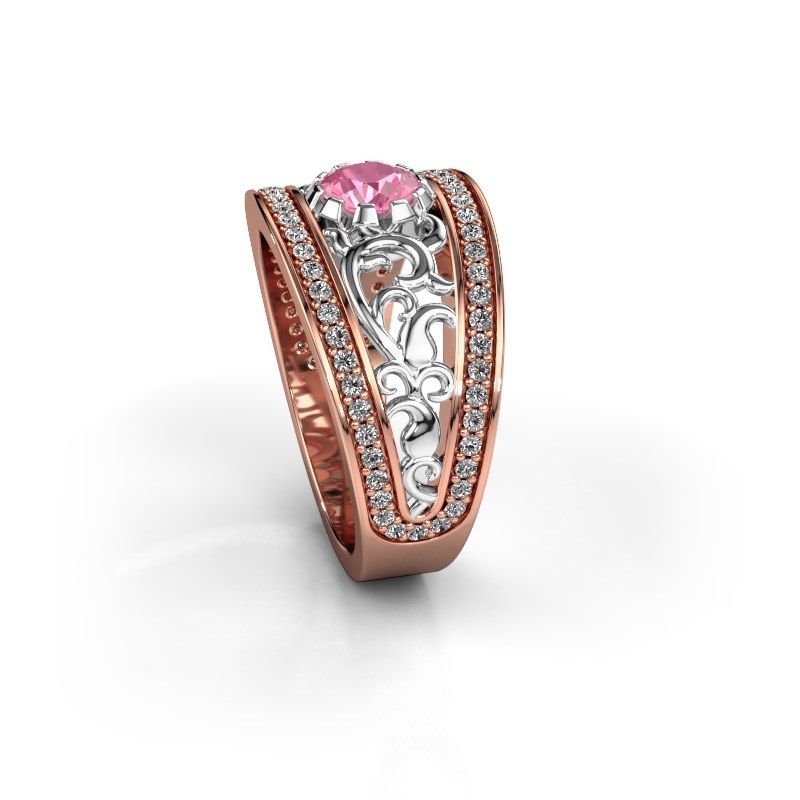 Image de Bague Marilee<br/>585 or rose<br/>Saphir rose 5 mm