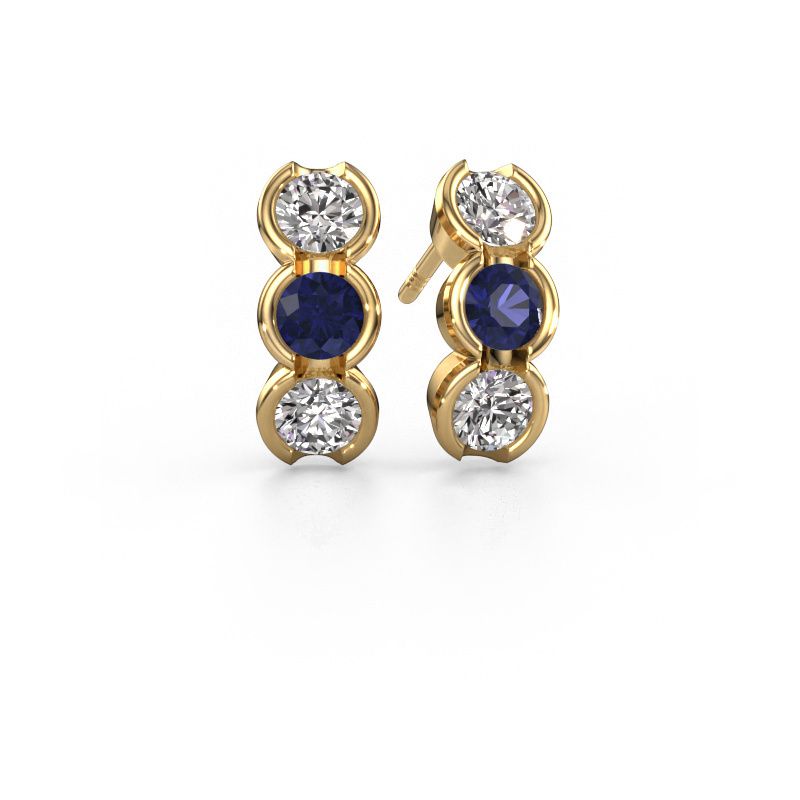 Boucles d'oreilles Lotte 585 or jaune diamant 1.50 crt