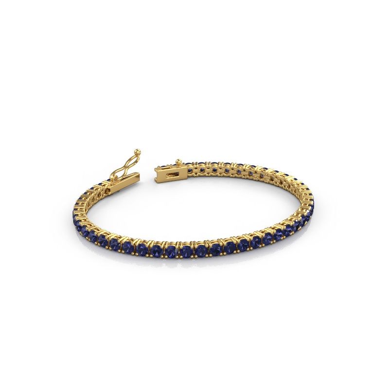 Tennisarmband Shirley 3.4 585 saffier goud 3.4 mm