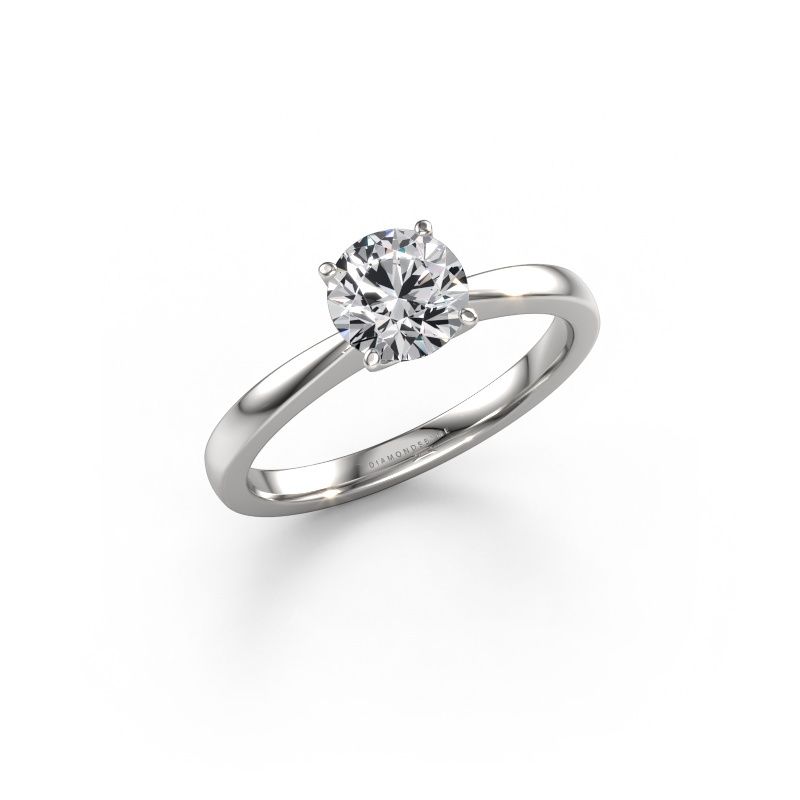 Verlobungsring Kitty 950 Platin Zirkonia 6.2 mm
