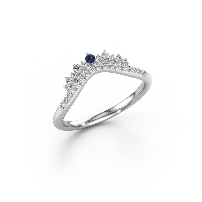 Vorsteckring Nica A 950 Platin Saphir 1.8 mm