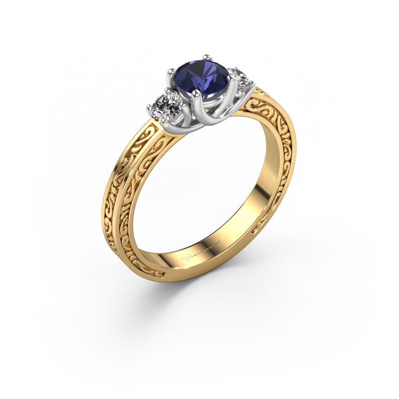 Verlobungsring Betty 1 585 Gold Saphir 5 mm