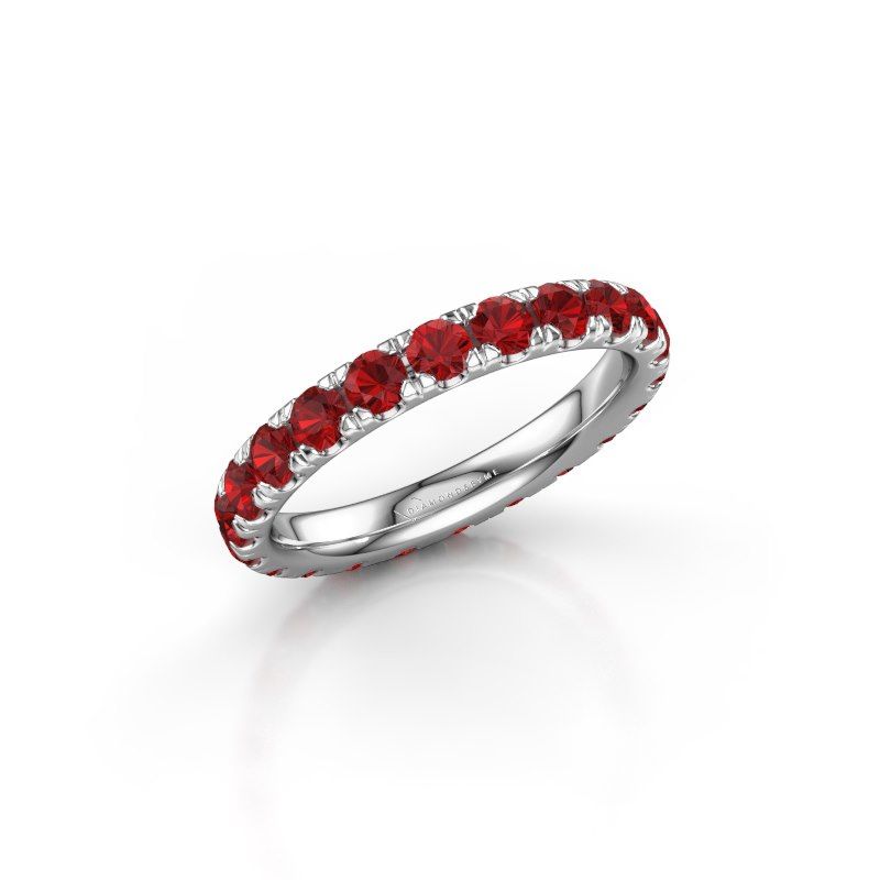 Image of Stackable Ring Jackie 2.7<br/>950 platinum<br/>Ruby 2.7 mm