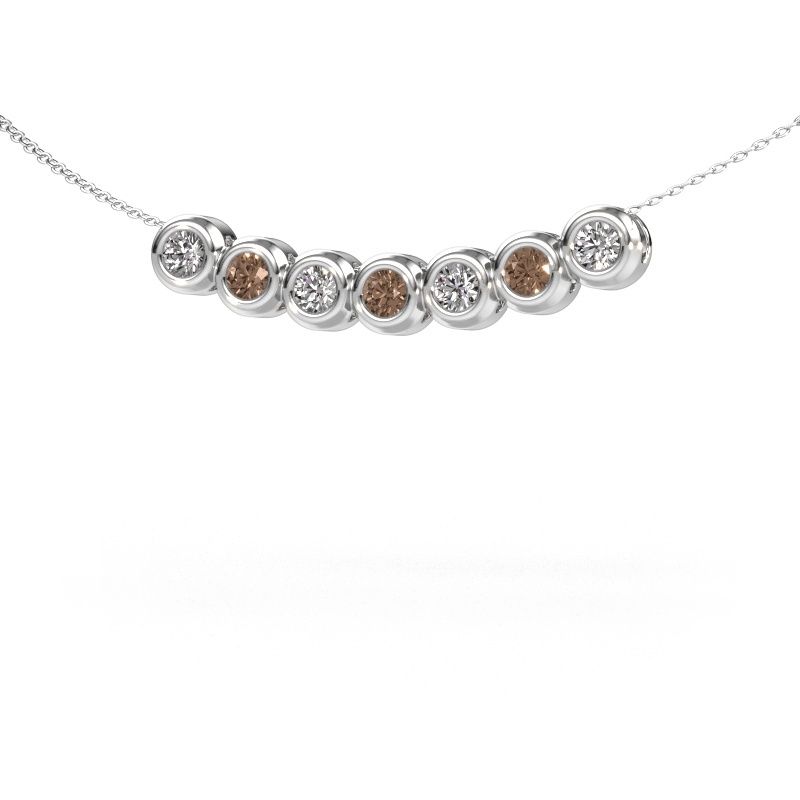 Necklace Kim 7 950 platinum brown diamond 1.050 crt