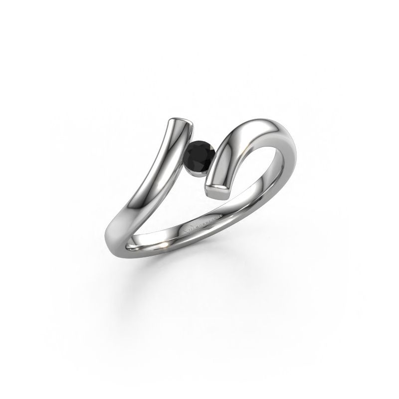 Ring Amy 585 Weißgold Schwarz Diamant 0.30 crt