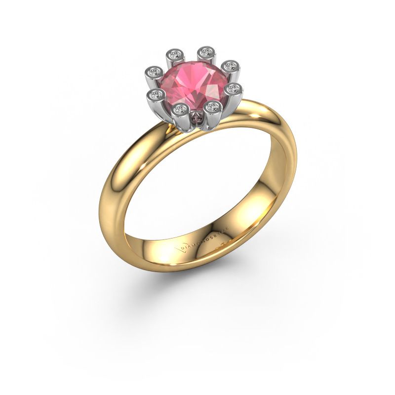 Ring Carola 3 585 gold tourmaline pink 6 mm