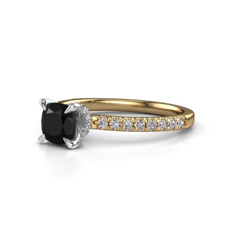 Afbeelding van Verlovingsring Crystal CUS 4 585 goud zwarte diamant 1.46 crt