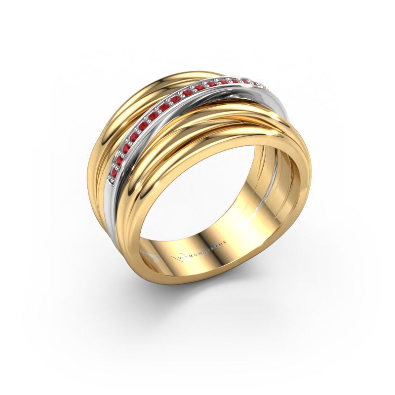 Bague Fien 585 or jaune rubis 1 mm