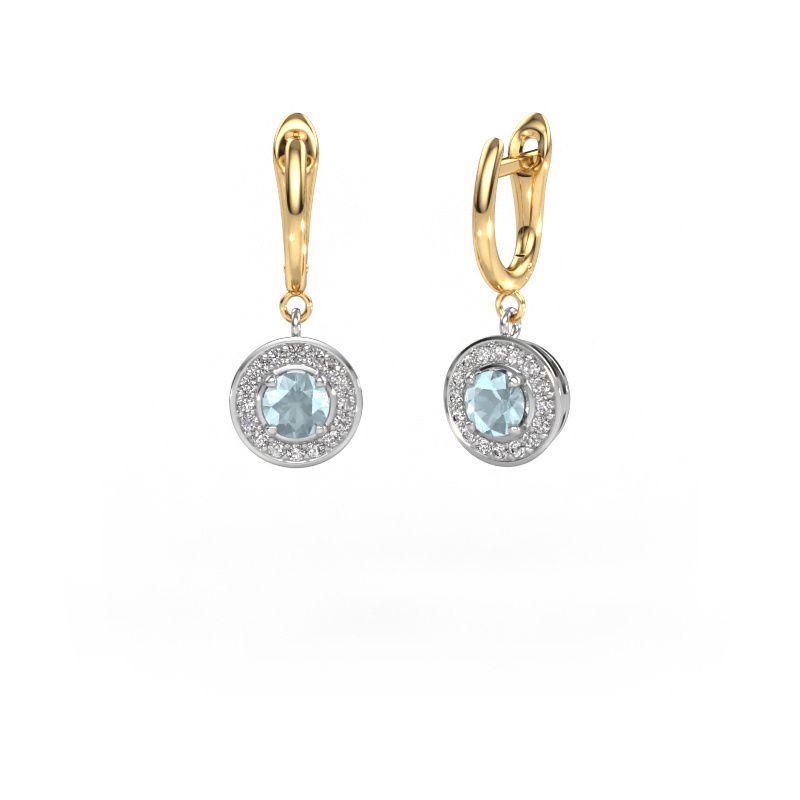 Ohrhänger Ninette 1 585 Weißgold Aquamarin 5 mm