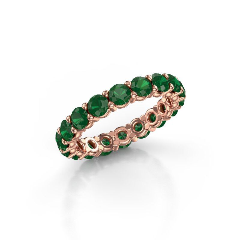 Bild von Ring heddy rnd 3.4<br/>585 Roségold<br/>Smaragd 3.4 mm