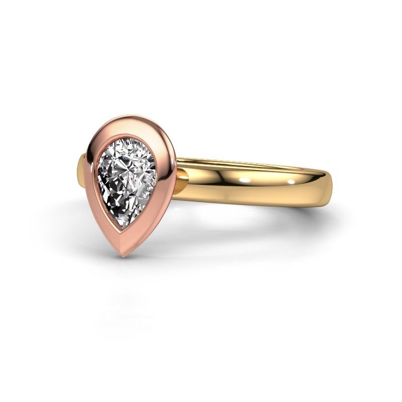 Image of Stacking ring Trudy Pear 585 gold diamond 0.65 crt