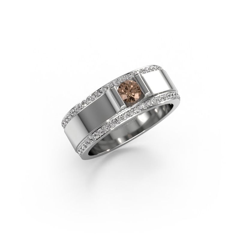 Men's ring Danillo 950 platinum brown diamond 0.705 crt