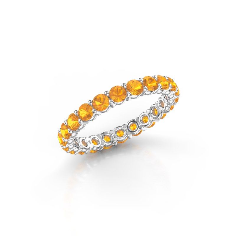 Bild von Vorsteckring heddy rnd 2.7<br/>950 Platin<br/>Citrin 2.7 mm