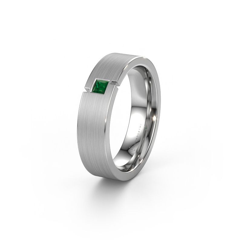 Ehering WH2040L 585 Weißgold Smaragd ±5,5x2.2 mm