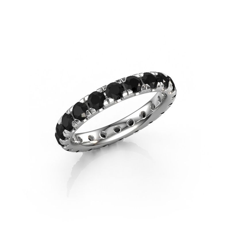 Stackable ring Jackie 3.0 950 platinum black diamond 2.40 crt