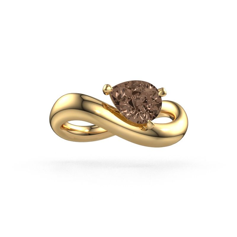 Bague de fiançailles Chloe PER 585 or jaune diamant brun 1.00 crt