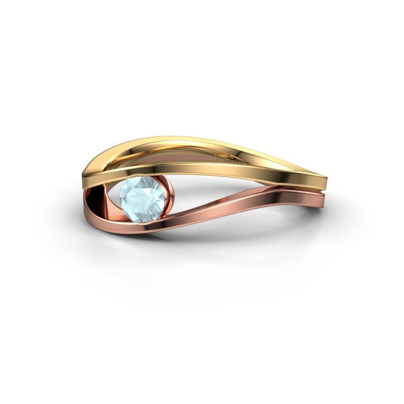 Image of Ring Sigrid 1<br/>585 rose gold<br/>Aquamarine 4 mm