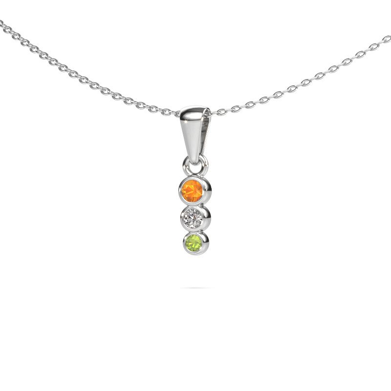 Hanger Felica 585 witgoud citrien 2.7 mm