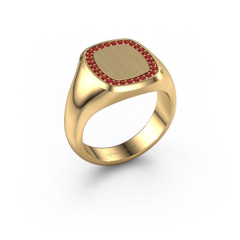 Herrenring Floris Cushion 3 585 Gold Rubin 1.2 mm