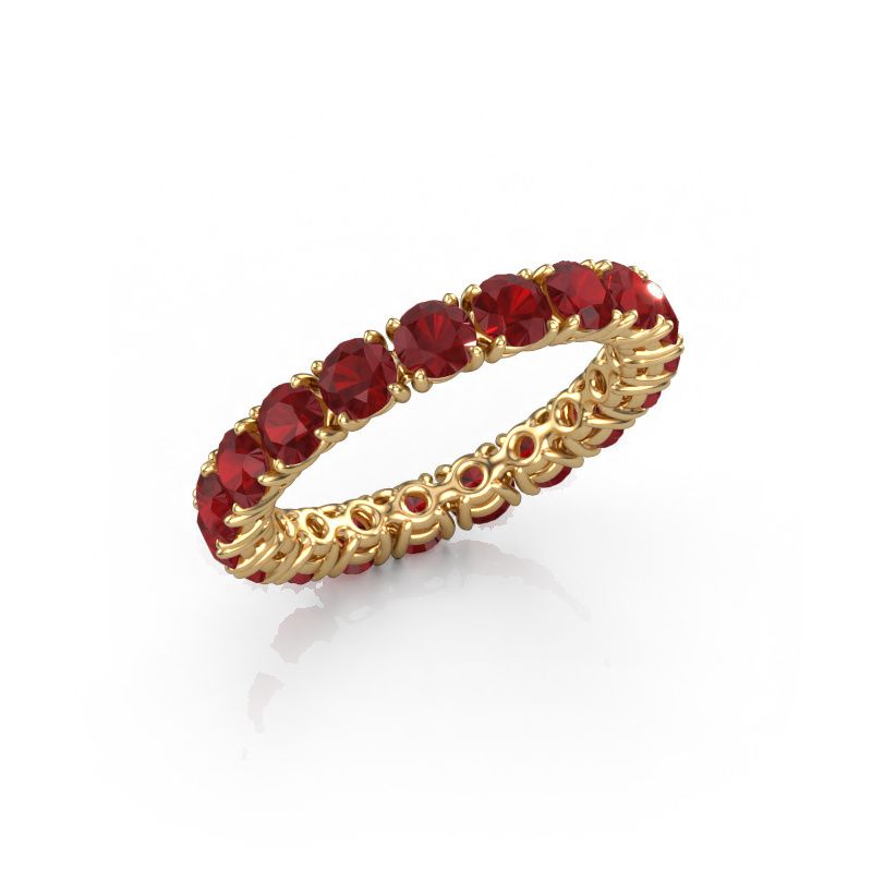 Stackable ring Vivienne 3.4 585 gold ruby 3.4 mm