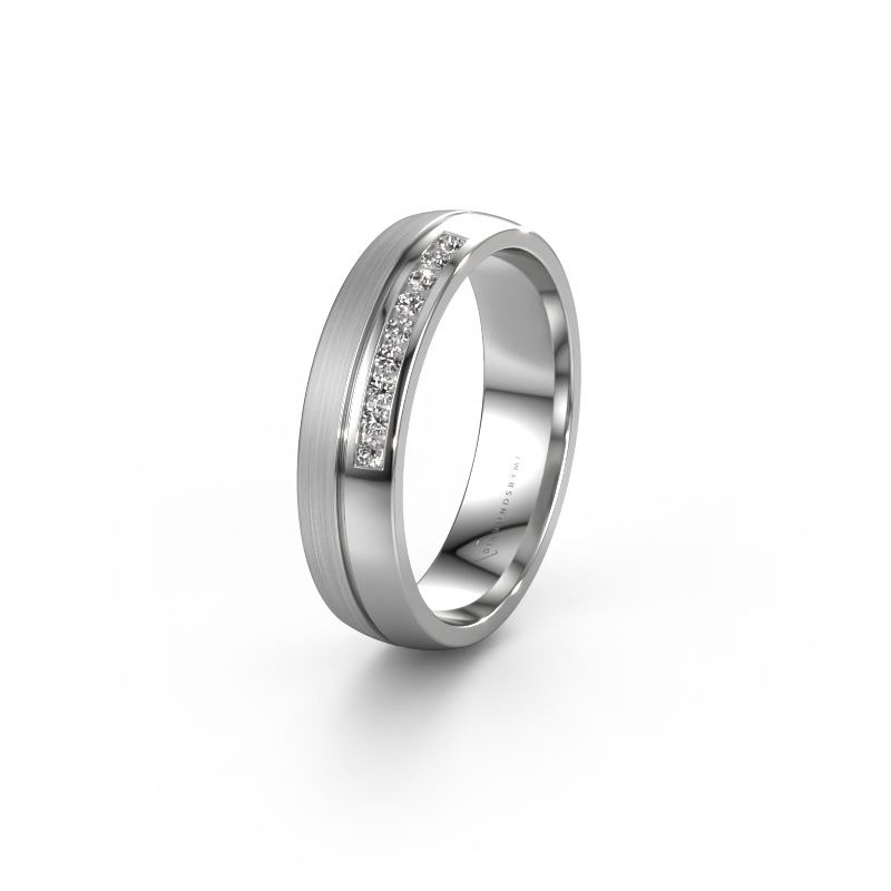 Trouwring WH0209L25APM 950 platina lab-grown diamant ±5 x 1,7 mm