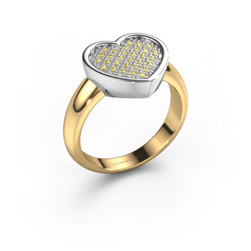Ring Veerle 585 gold yellow sapphire 1 mm