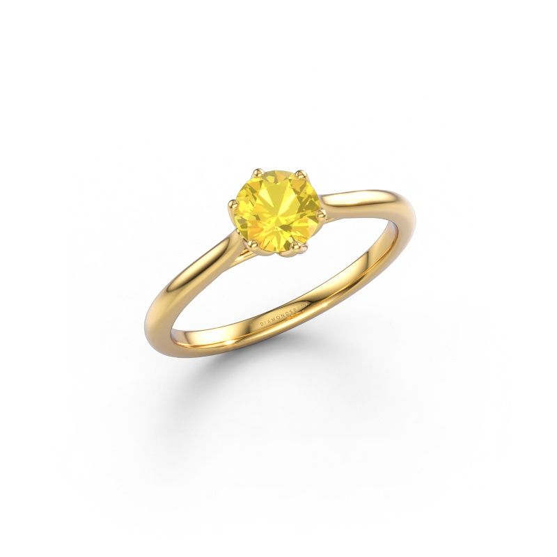 Engagement ring Winona RND 585 gold yellow sapphire 5 mm