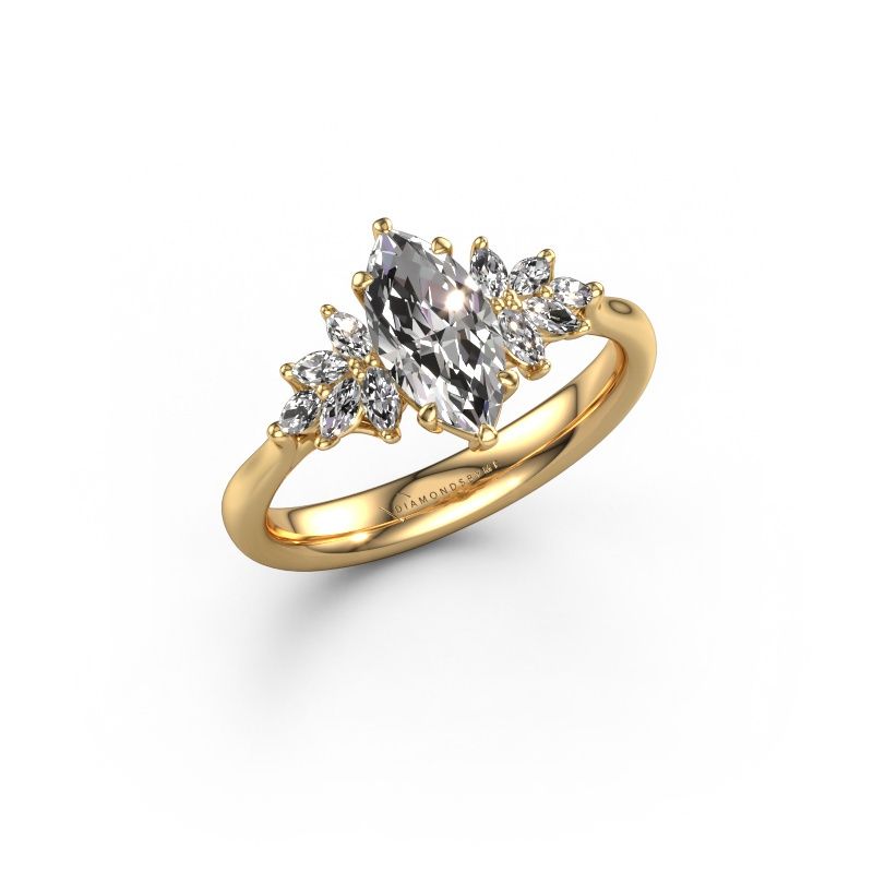 Engagement ring Fiona MRQ 585 gold lab grown diamond 1.50 crt