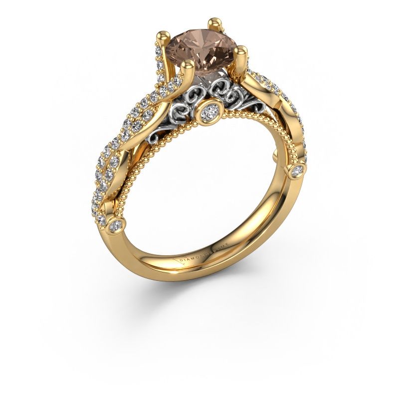 Forlovelsesring Chantelle 585 gull brun diamant 1.399 crt