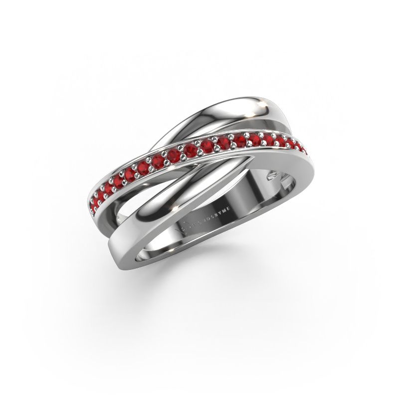 Ring Colette 585 white gold ruby 1.3 mm