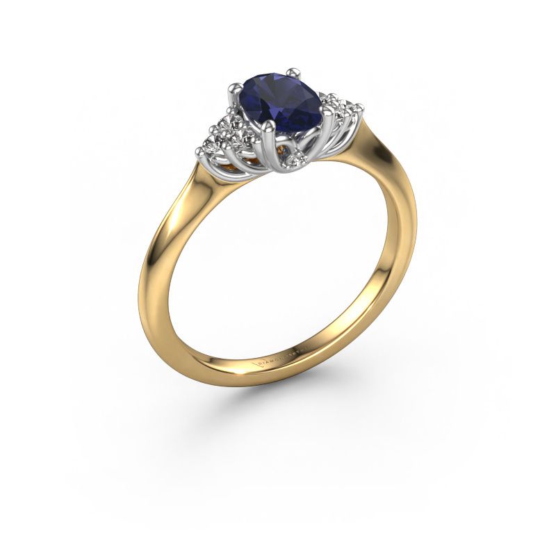 Verlobungsring Felipa OVL 585 Gold Saphir 7x5 mm