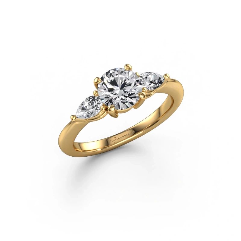 Engagement ring Chanou RND 585 gold lab grown diamond 1.50 crt