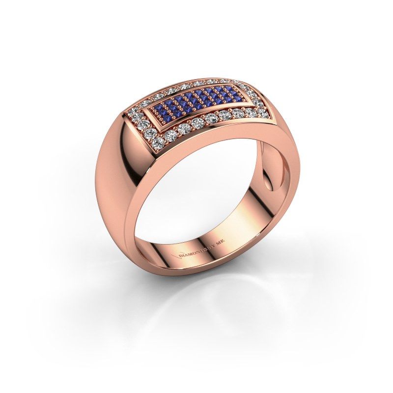 Image de Bague pour homme Lorenzo<br/>585 or rose<br/>Saphir 1.1 mm