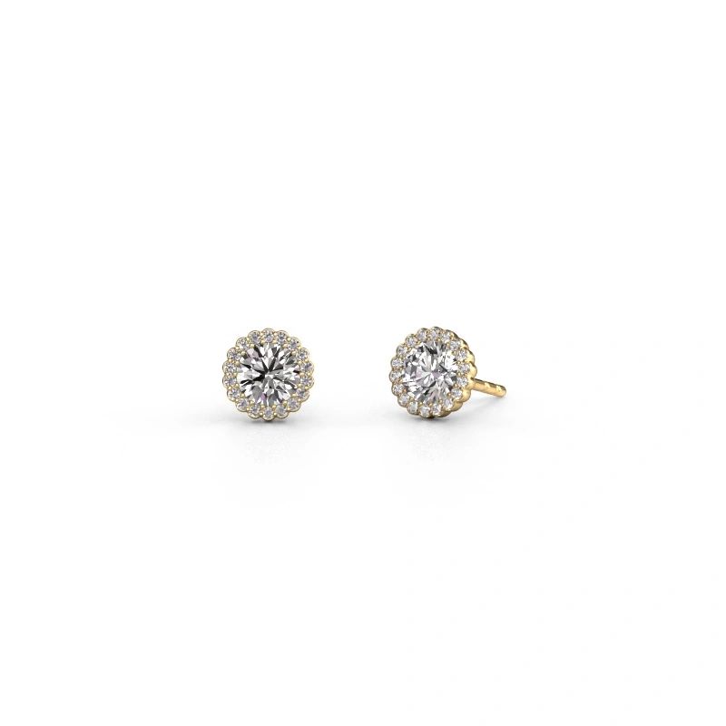 Earrings Queen 585 gold diamond 1.18 crt