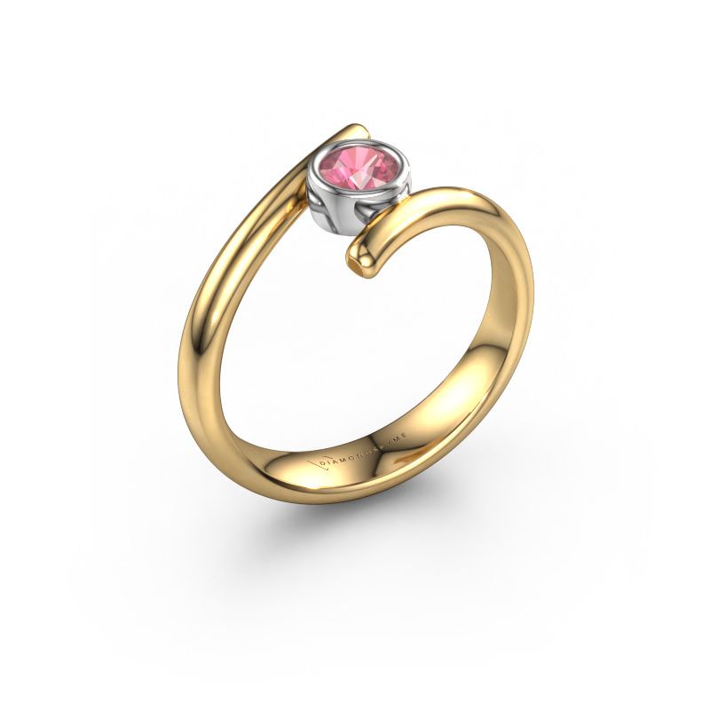 Ring Mary 585 gold tourmaline pink 4 mm
