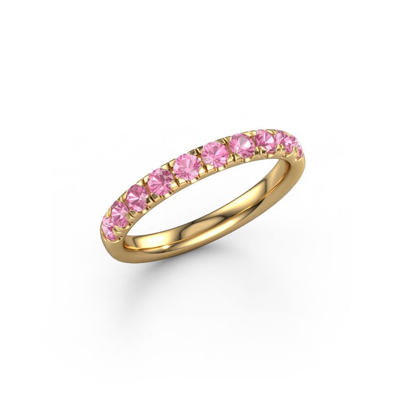 Bague superposable Jackie Half 585 or jaune saphir rose 2.4 mm
