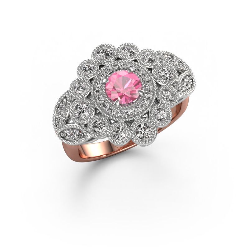 Ring Elia 585 Roségold Pink Saphir 5 mm