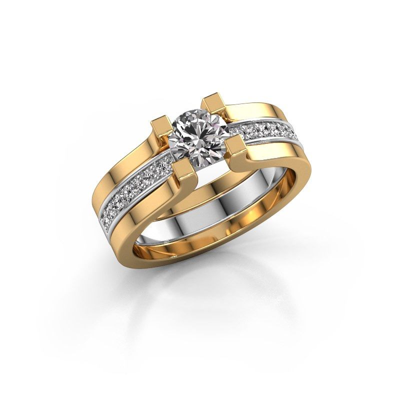 Image of Engagement ring Myrthe<br/>585 white gold<br/>Diamond 0.768 crt