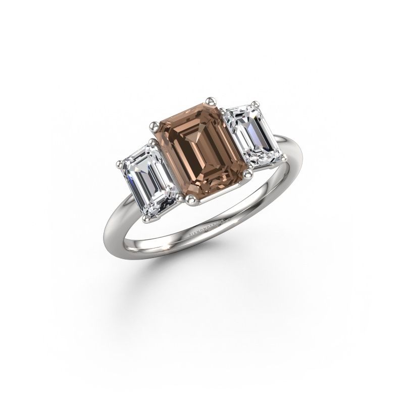 Verlobungsring Sandra 950 Platin Braun Diamant 3.15 crt
