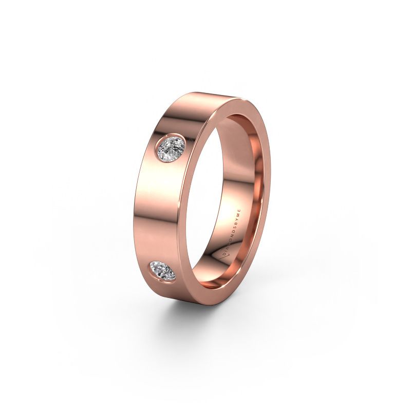 Alliance WH0104L15BP 585 or rose diamant synthétique 0.50 crt ±4x2 mm