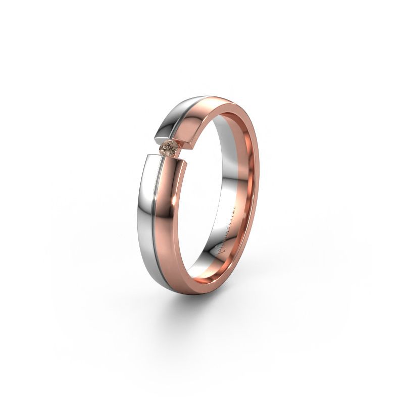 Trauring WH0254L24X 585 Roségold Braun Diamant ±4x1.5 mm