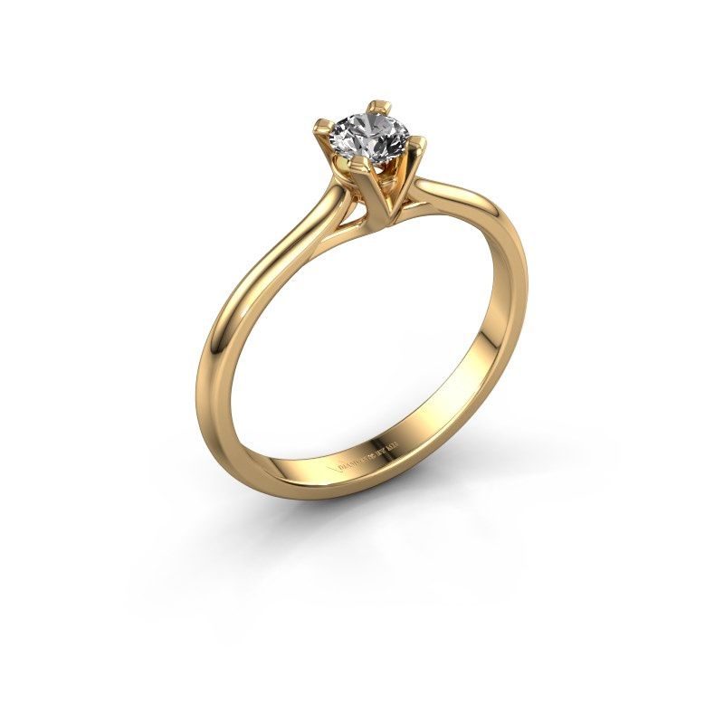 Image de Bague de fiançailles Isa 1 585 or jaune diamant synthétique 0.25 crt